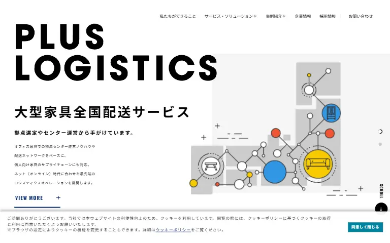 プラス ロジスティクス株式会社の公式サイトのトップページ